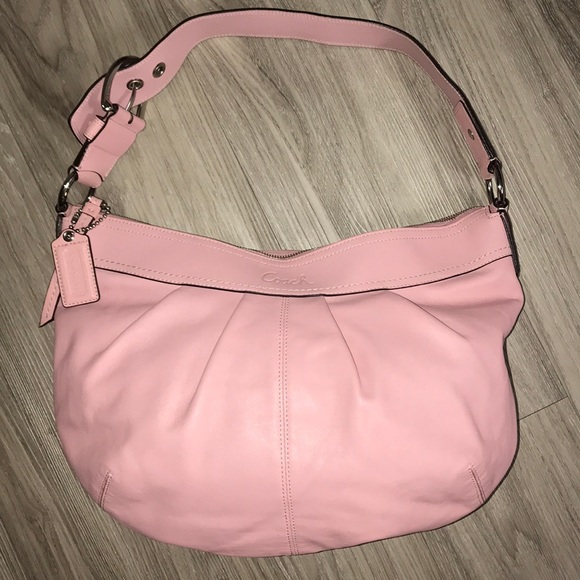 Coach Handbags - Coach Pink Leather Shoulder/Hobo w/Pleated Detail